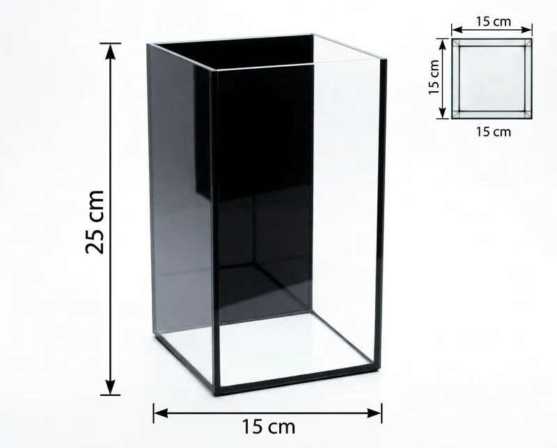 NatureHolic Black Wall Nano Aquarium 5L schwarzes Glas