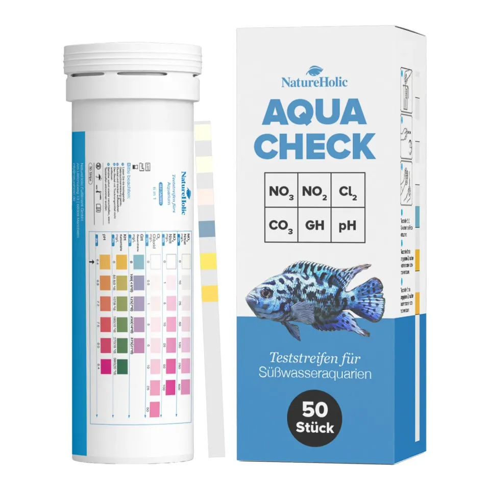 NatureHolic Aqua Check 6-in-1 Wassertest Teststreifen 50 Stück