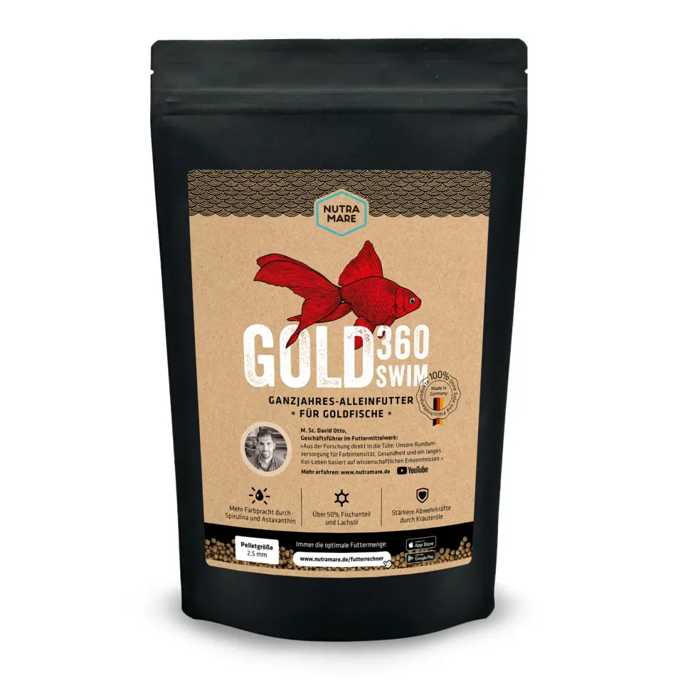 nutramare Gold360 Swim Goldfischfutter 0,4 kg für Farbe