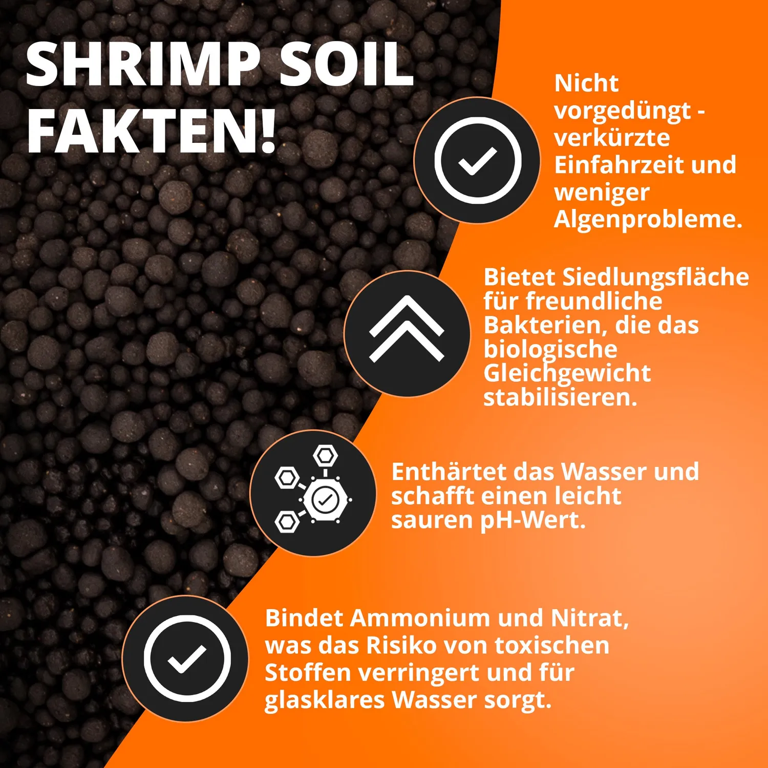 NatureHolic Shrimp Soil Aquarium Bodengrund 3 Liter ph-senkend