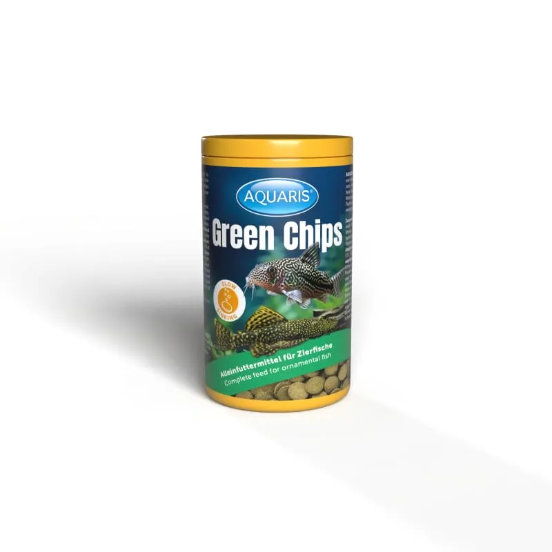 AQUARIS Green Chips Welsfutter 120 g mit Spirulina