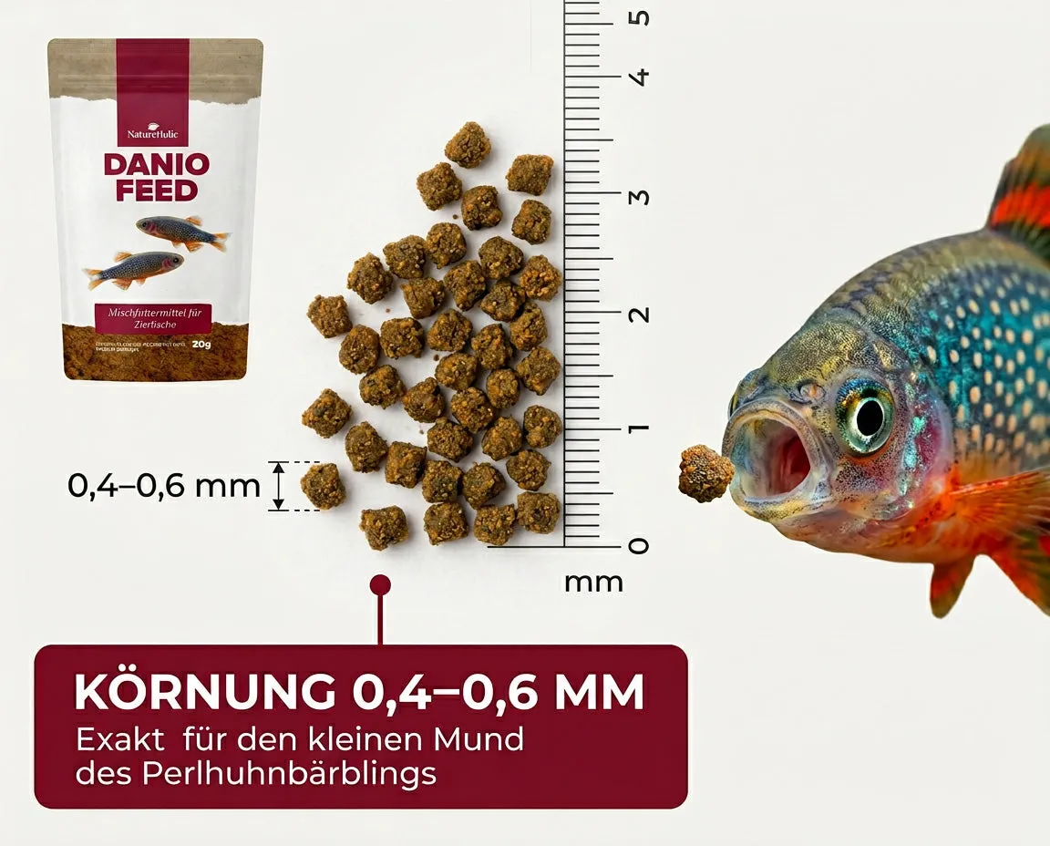 NatureHolic DanioFeed Fischfutter 30 g Farbfutter