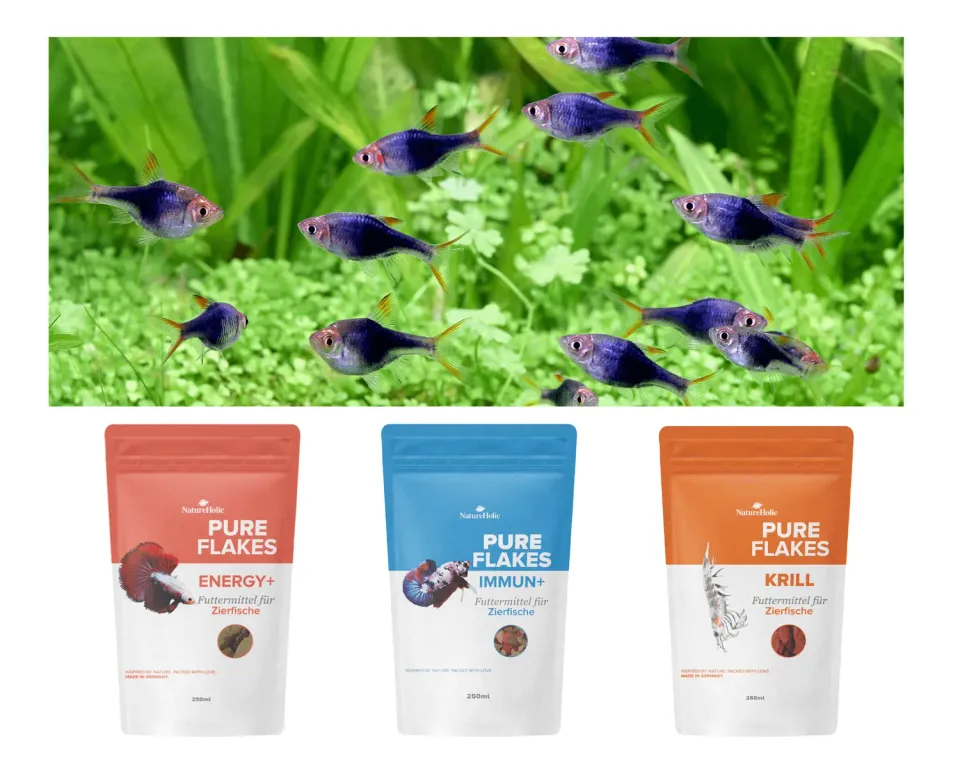 NatureHolic Pure Flakes Flockenfutter Bundle Krill Immun Energy