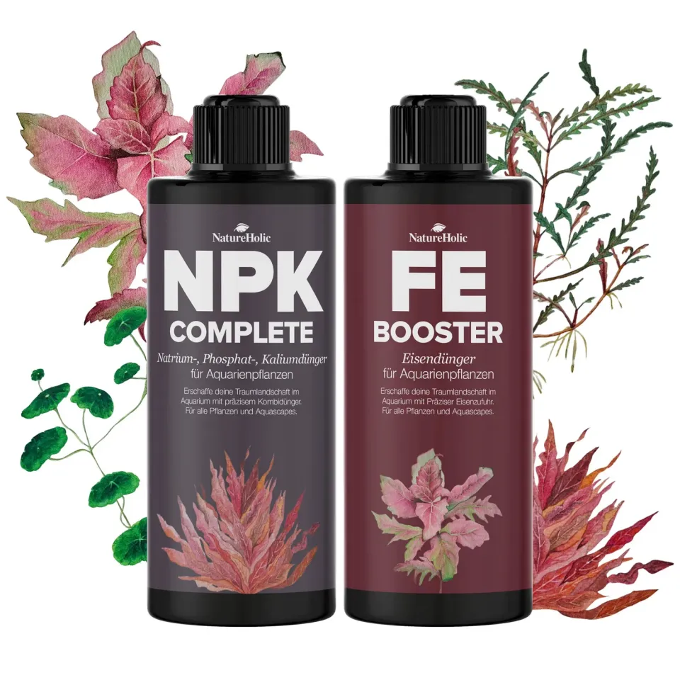 NatureHolic Dünger Starter-Set Aquarium Flüssigdünger NPK+Eisen