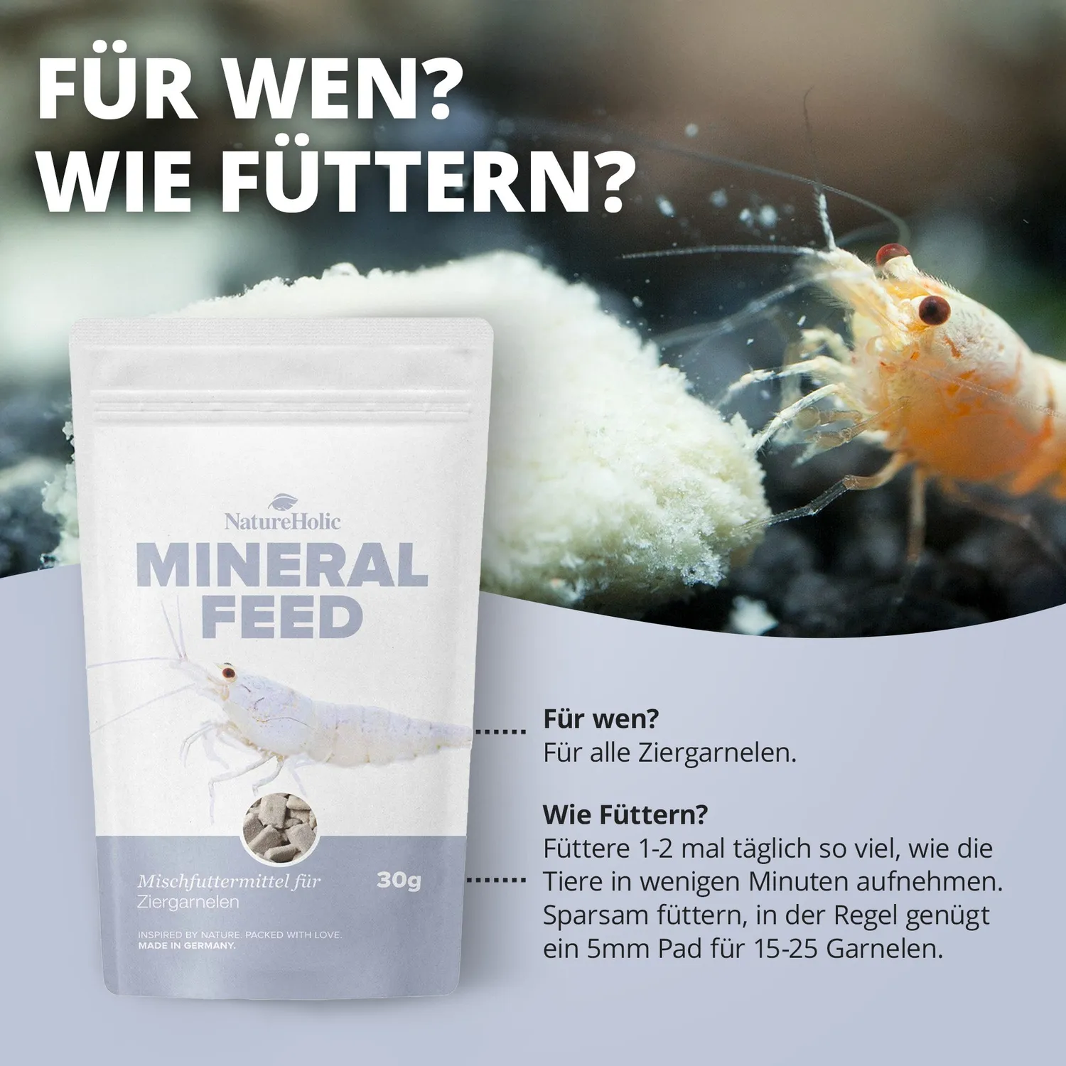 NatureHolic Mineralfeed Garnelenfutter Sparbundle 2 Stück