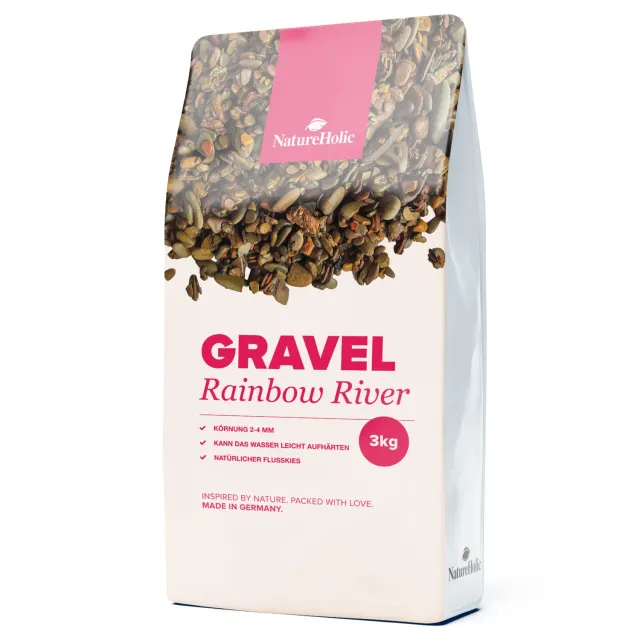 NatureHolic Naturkies Rainbow River Bodengrund 3kg 0,2-1,5mm