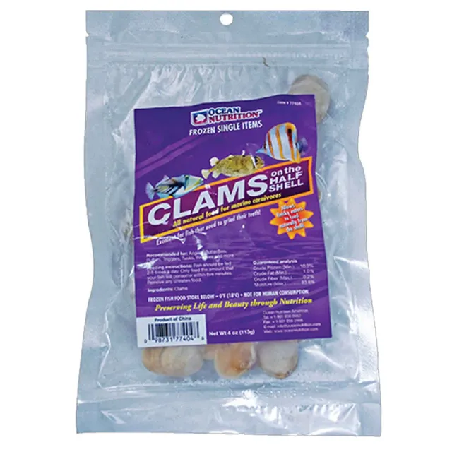 Ocean Nutrition Clams Half Shell Frostfutter Muschel natürlich
