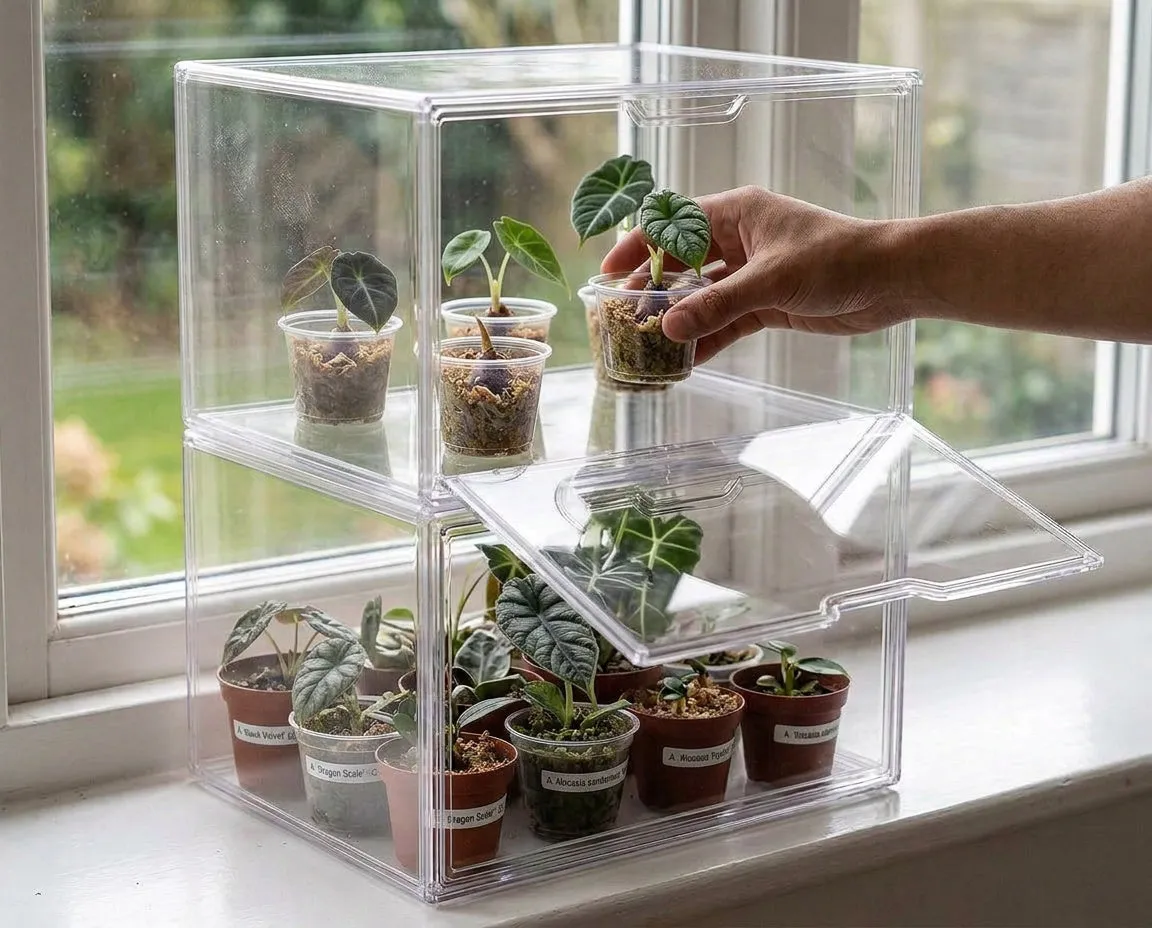 NatureHolic JungleBox Nano Mini-Gewächshaus Acryl stapelbar