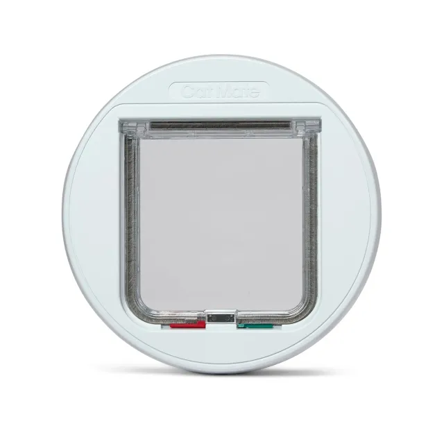 Closer Pets Cat Mate 210 Glaskatzenklappe rund grau 4-Wege