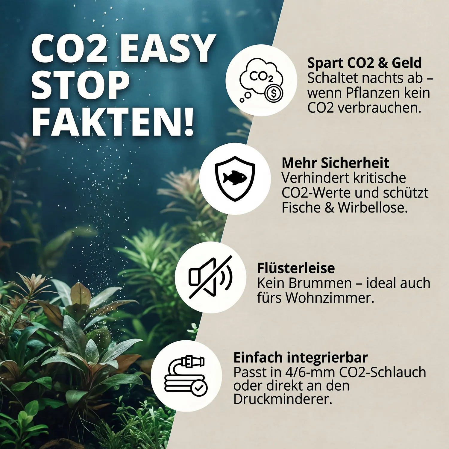 NatureHolic CO2 Easy Stop Magnetventil Nachtabschaltung stromlos