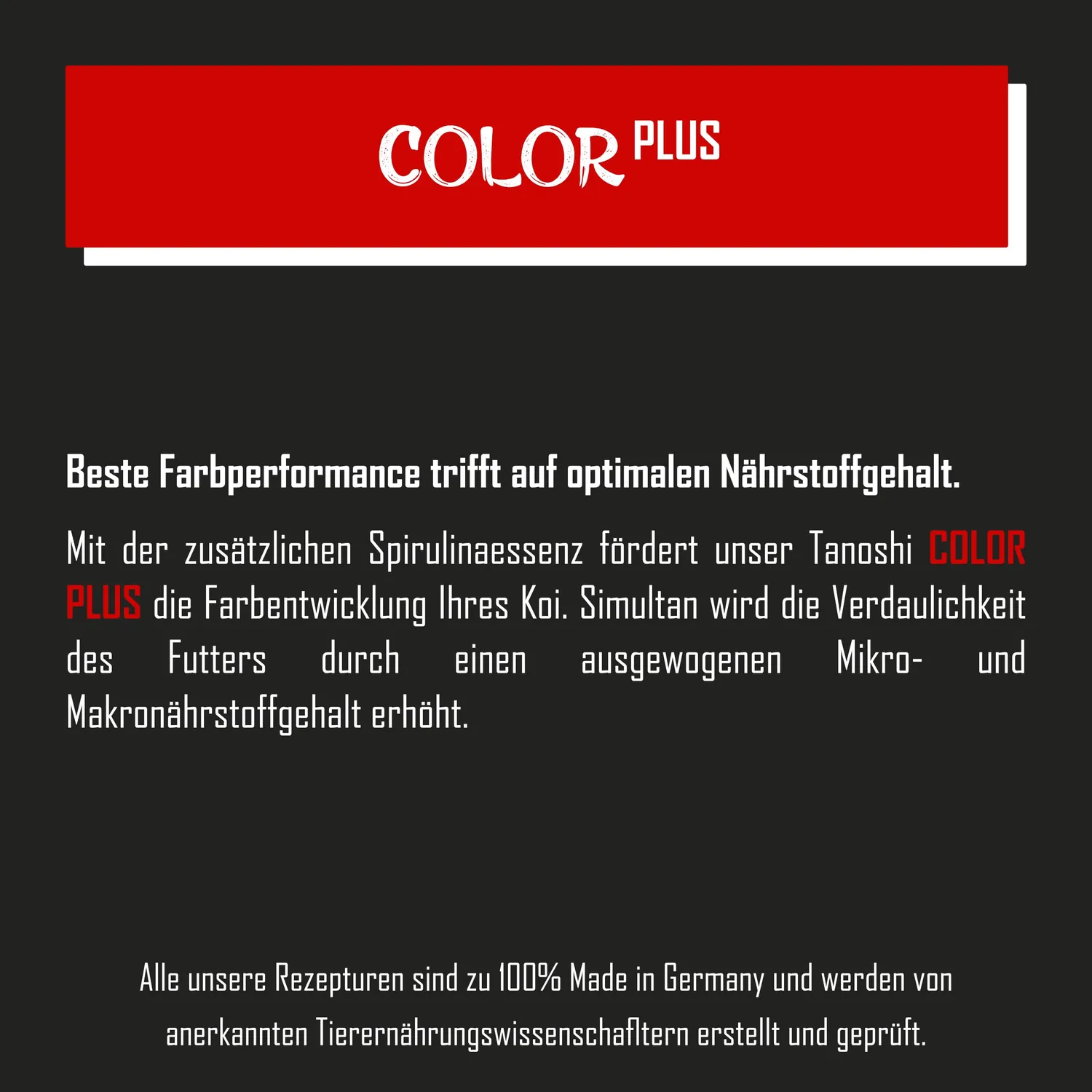 Tanoshi Color Plus Koifutter 5 kg 3 mm Spirulina schwimmend