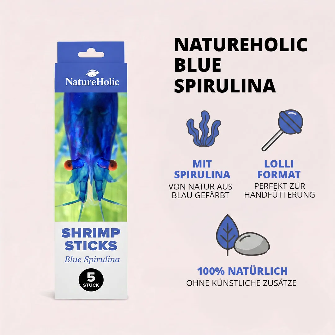 NatureHolic Shrimp Lollies Blue Spirulina Garnelenfutter 5 Lollis