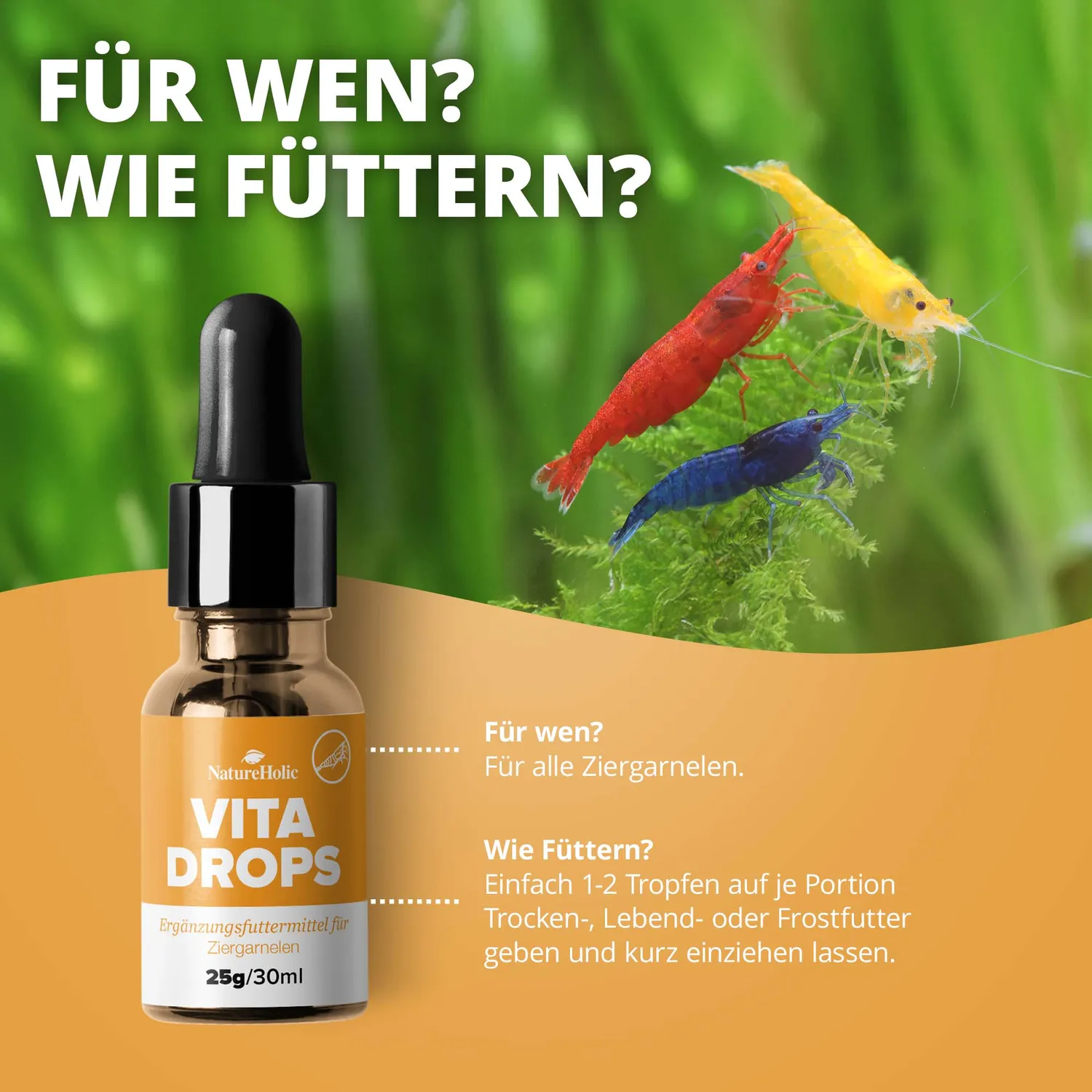 NatureHolic Vita Drops Shrimp Garnelenzusatz 30 ml Vitamine