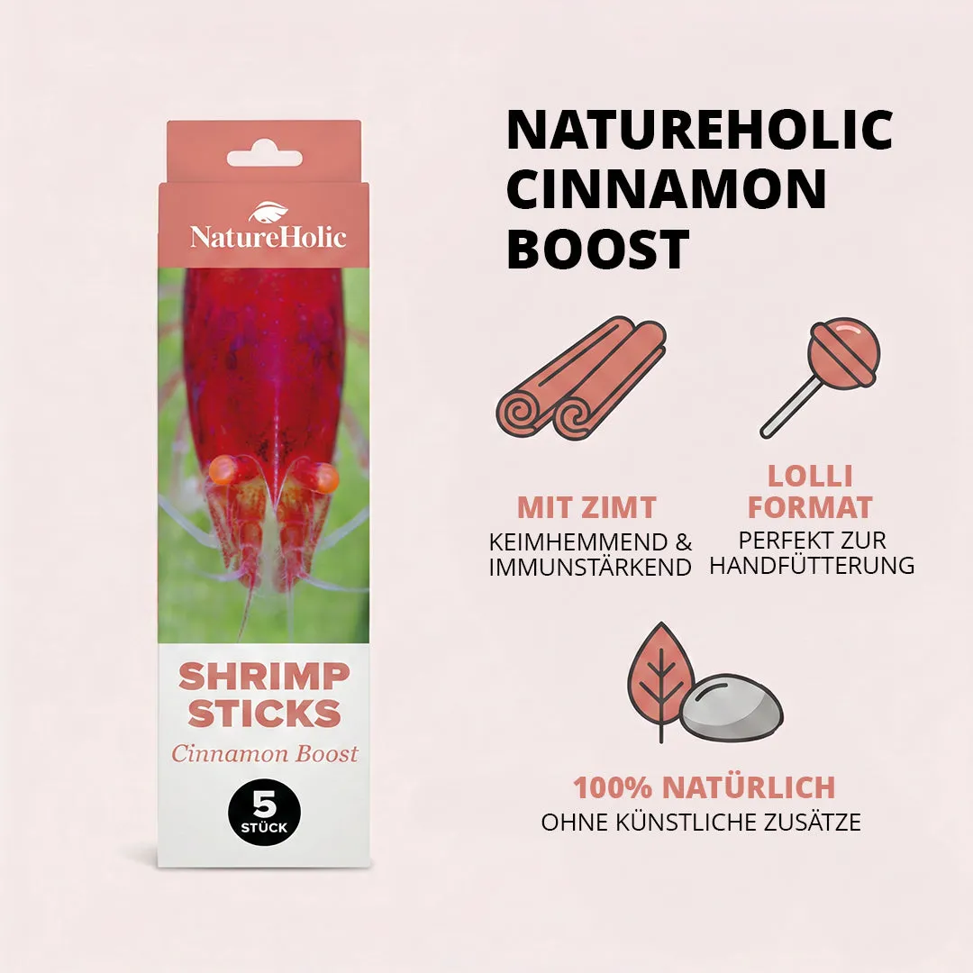 NatureHolic Garnelen Lollies Cinnamon Boost 5 Stück Zimt