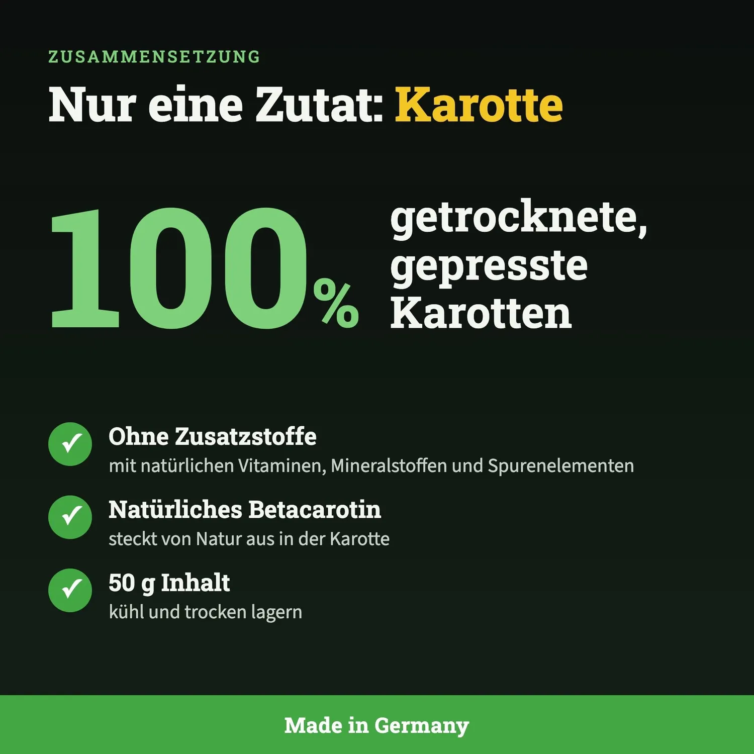 GarnelenTv Karotten Sticks Garnelenfutter 50 g Karotte