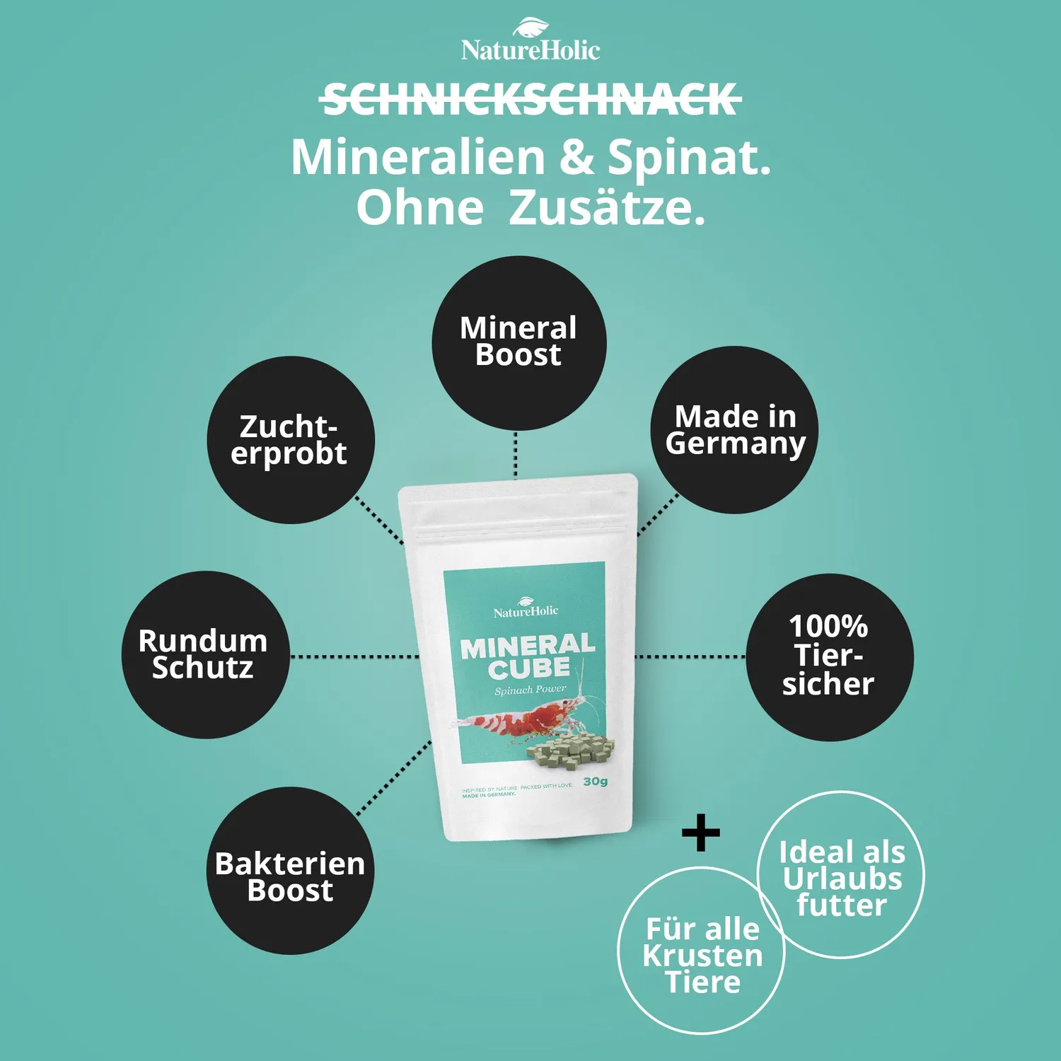 NatureHolic MineralCube Spinach Power Mineralfutter 47ml Spinat
