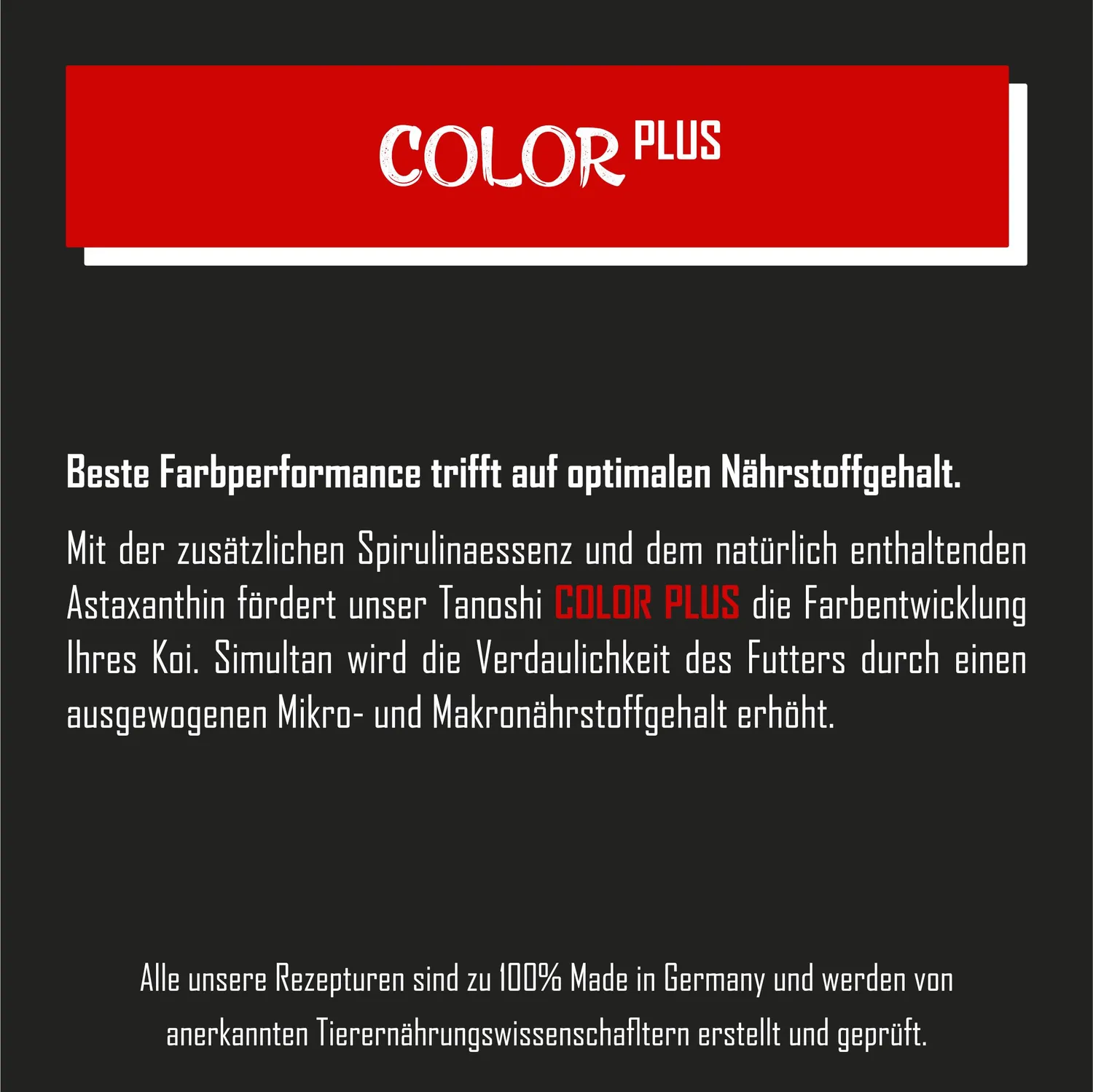 Tanoshi Color Plus Koifutter 1,2 kg 6 mm schwimmend Spirulina
