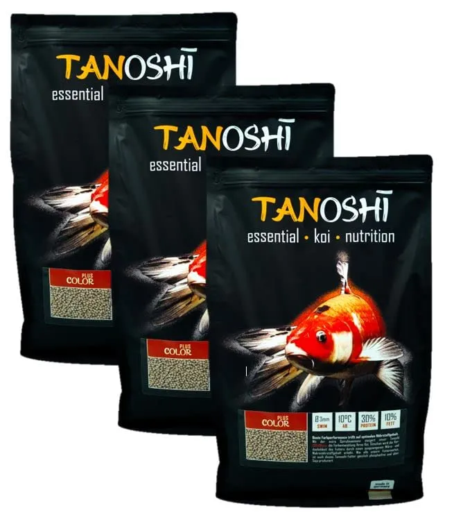 Tanoshi Color Plus 3mm Koifutter 15 kg mit Spirulina