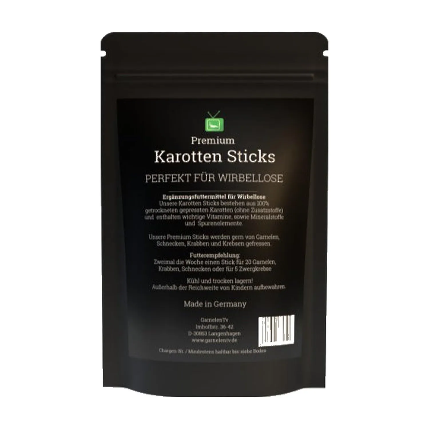 GarnelenTv Karotten Sticks Garnelenfutter 50 g Karotte