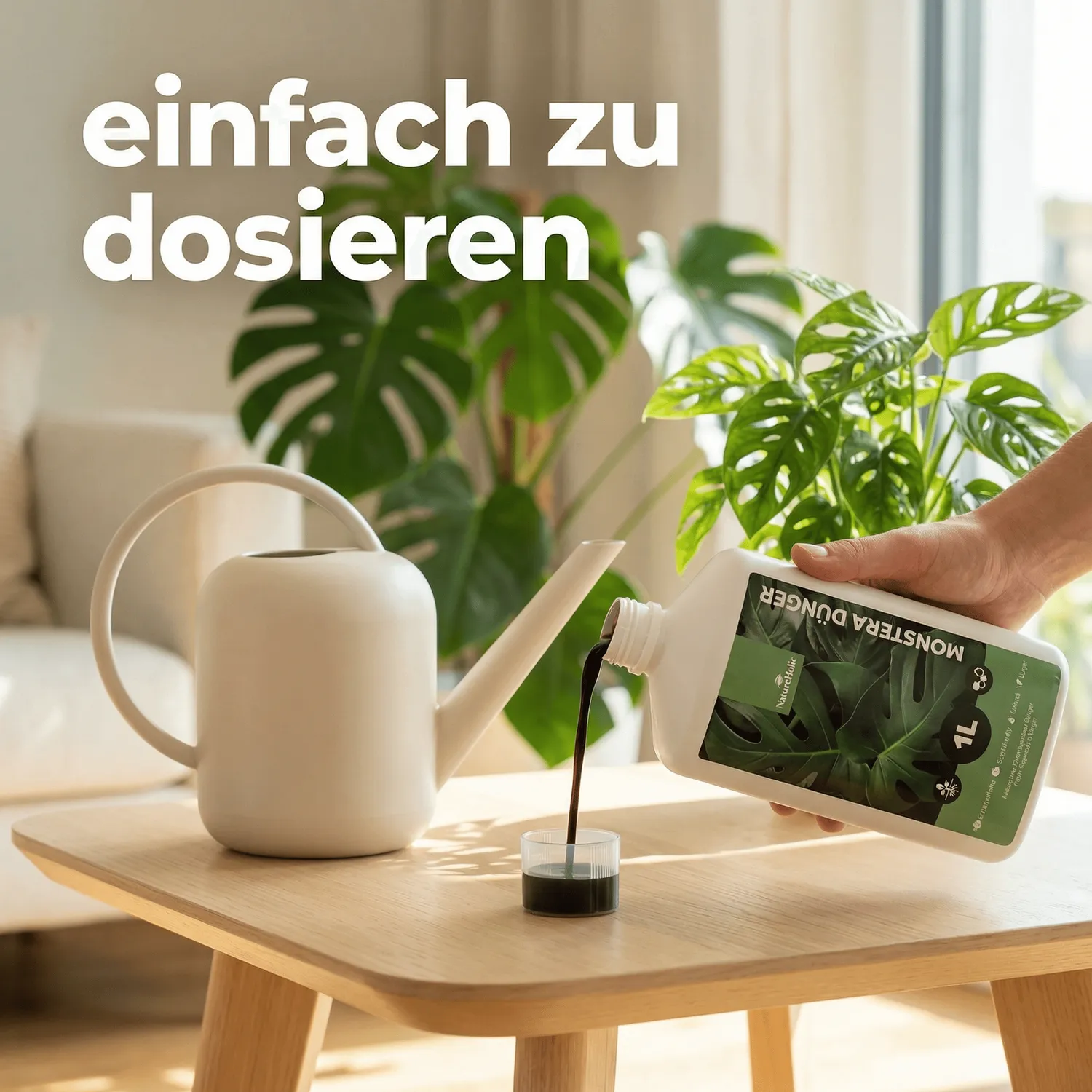 NatureHolic Monstera Flüssigdünger 1000ml Zimmerpflanzendünger vegan