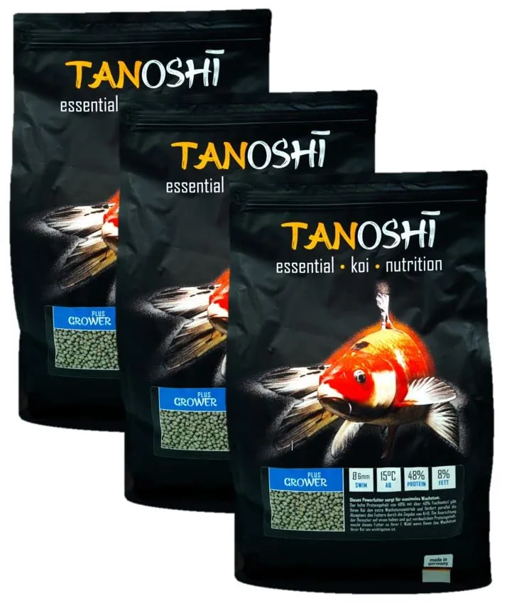 Tanoshi Grower Plus 6 mm Koifutter 15 kg für Wachstum