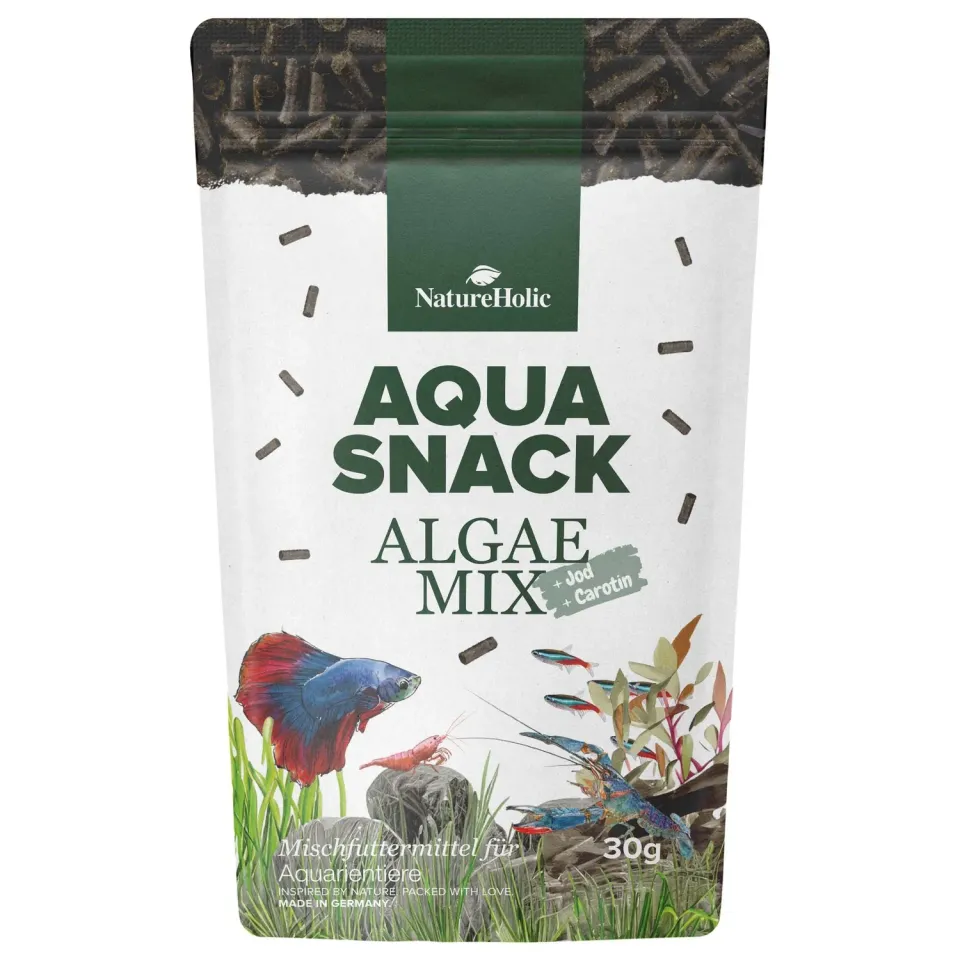 NatureHolic AquaSnack AlgaeMix Sticks Garnelenfutter 30g Spirulina