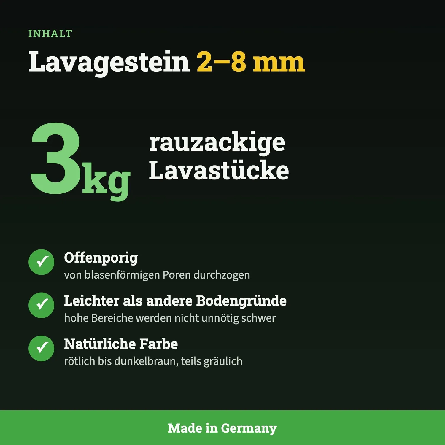 GarnelenTv Lava Base Lavagestein 3 kg 2-8 mm Unterbau