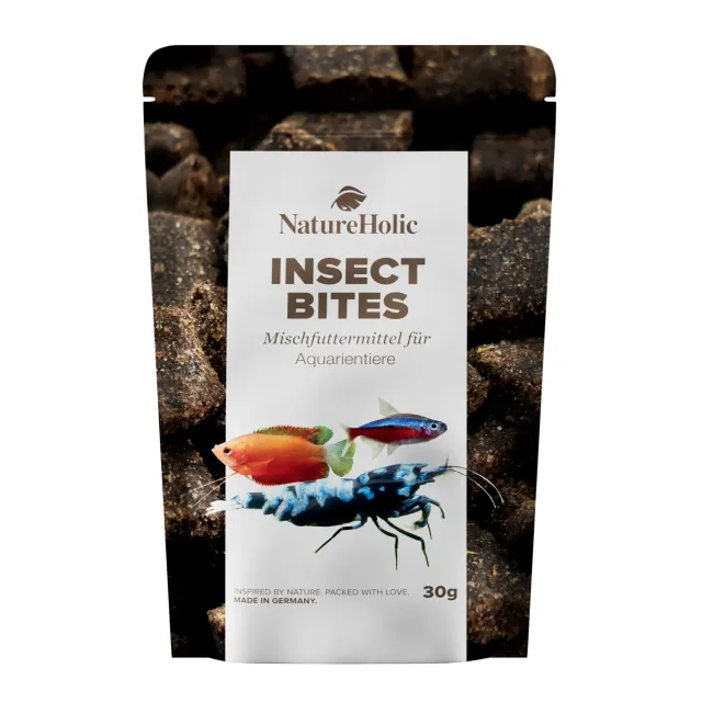 NatureHolic Insect Bites Fischfutter 30 g proteinreich