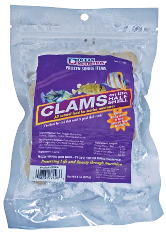 Ocean Nutrition Clams Half Shell Frostfutter Muschel natürlich