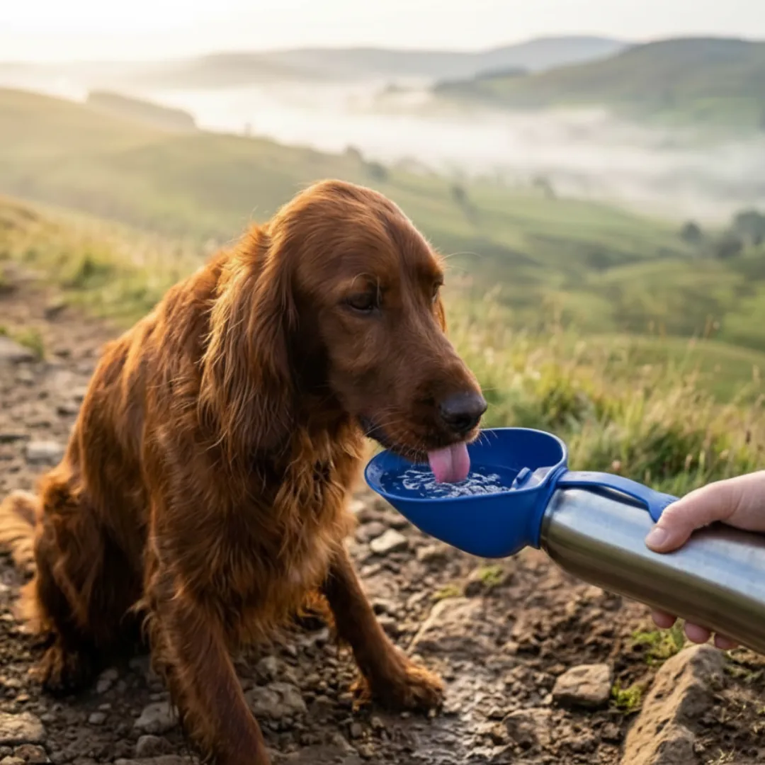 Closer Pets Dog Mate Wasserflasche Edelstahl 800 ml isoliert