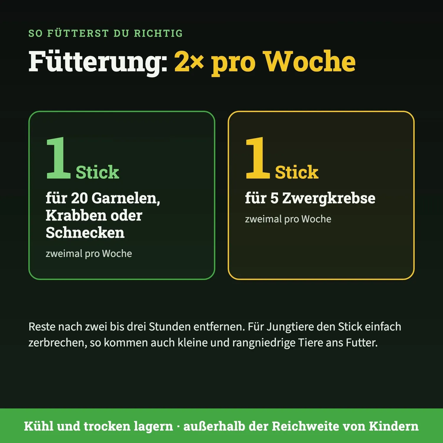 GarnelenTv Crusta Mix Sticks Garnelenfutter 50g Pflanzlich
