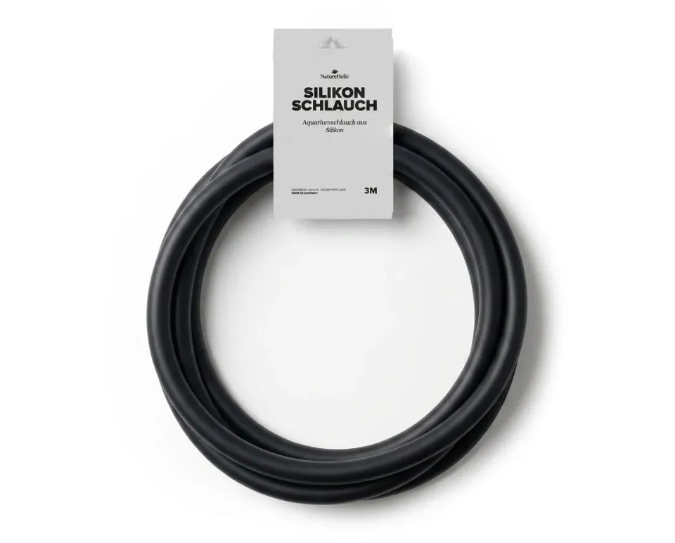 NatureHolic Silikon Aquariumschlauch 16/22 mm 3 m Schwarz algenhemmend