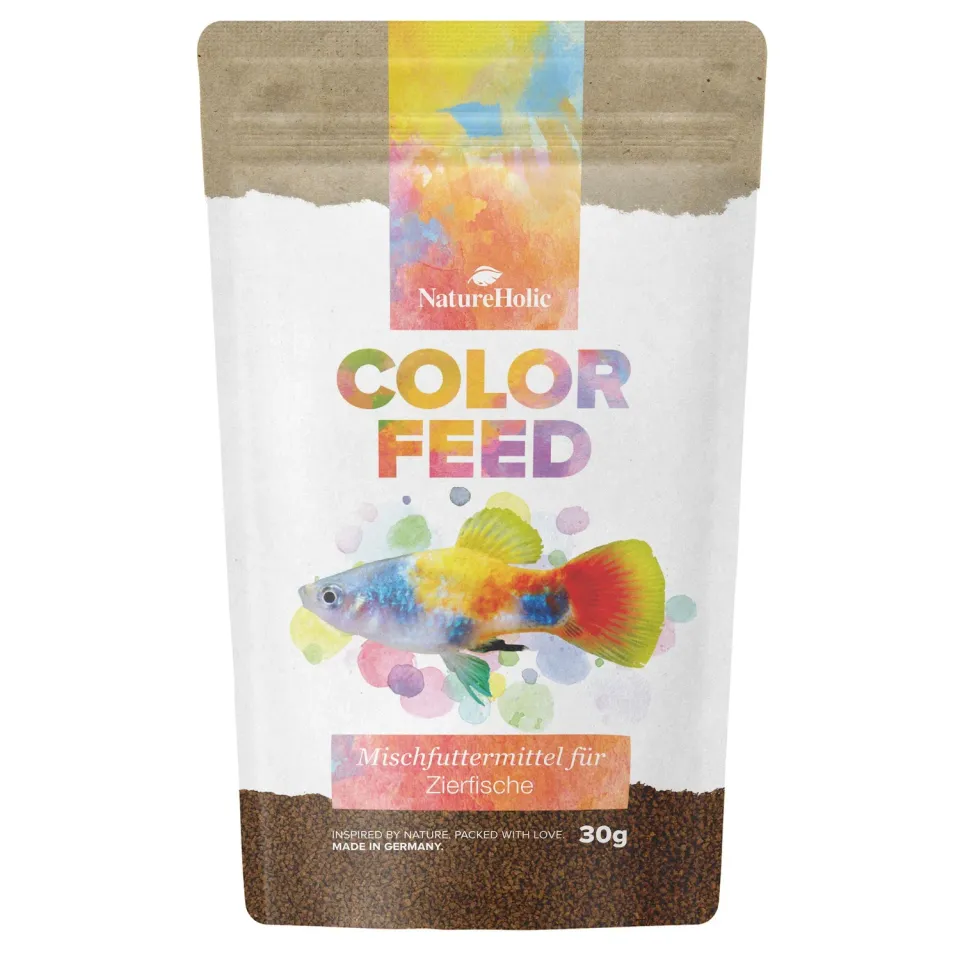 NatureHolic Color Feed Zierfischfutter Granulat 30g Farb-Booster