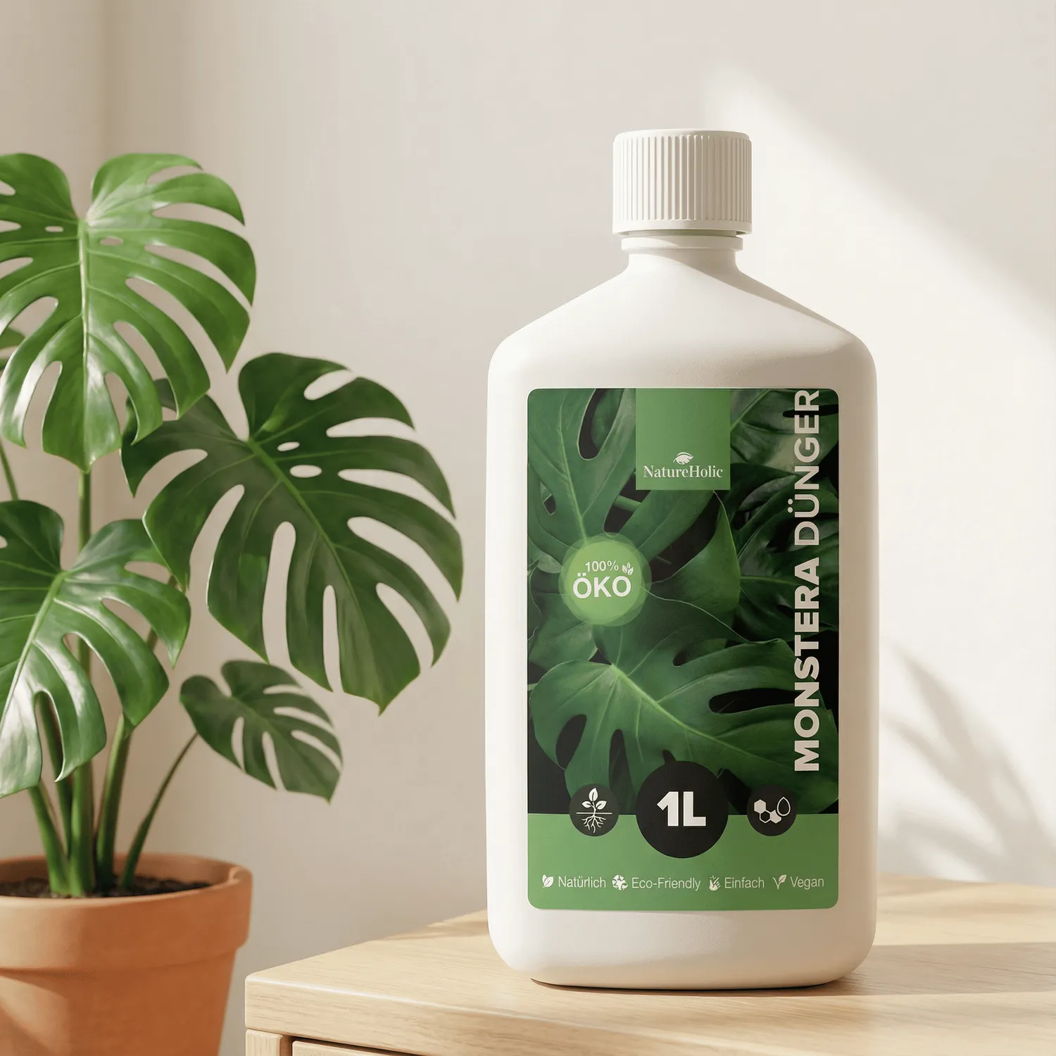 NatureHolic Monstera Flüssigdünger 1000ml Zimmerpflanzendünger vegan