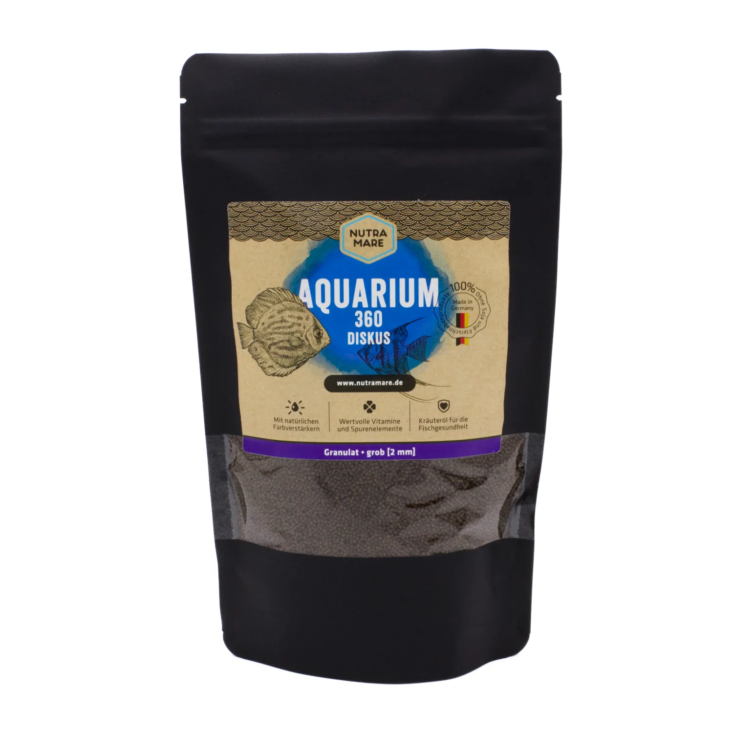 Nutramare Aquarium360 Diskus Diskusfutter 250 ml mit Kräutern