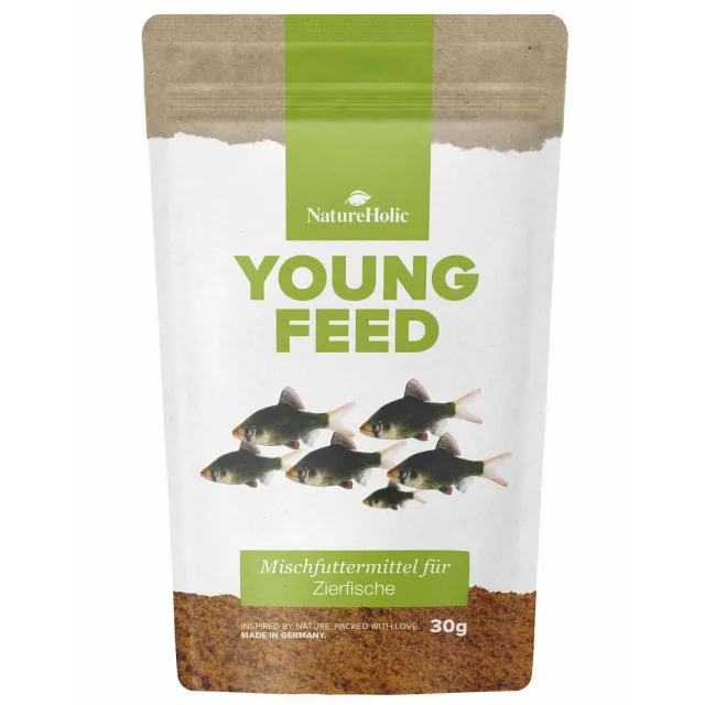 NatureHolic YoungFeed Aufzuchtfutter 30g Staubfutter Omega-3
