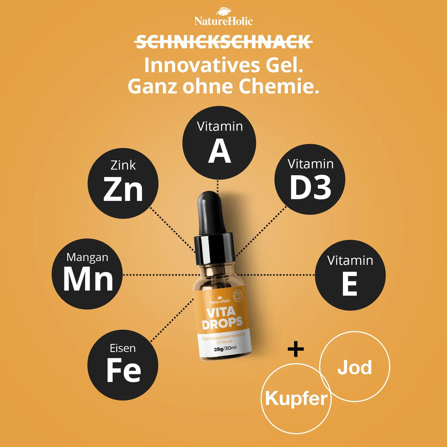 NatureHolic Vita Drops Fish Fischfutter-Zusatz 30ml Vitamine