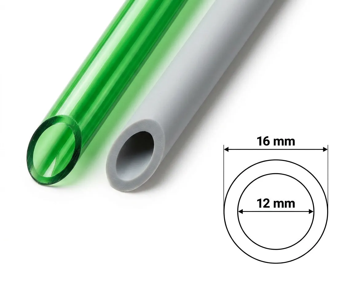 NatureHolic Silikon Aquarium Schlauch 12/16mm 3m mattgrau