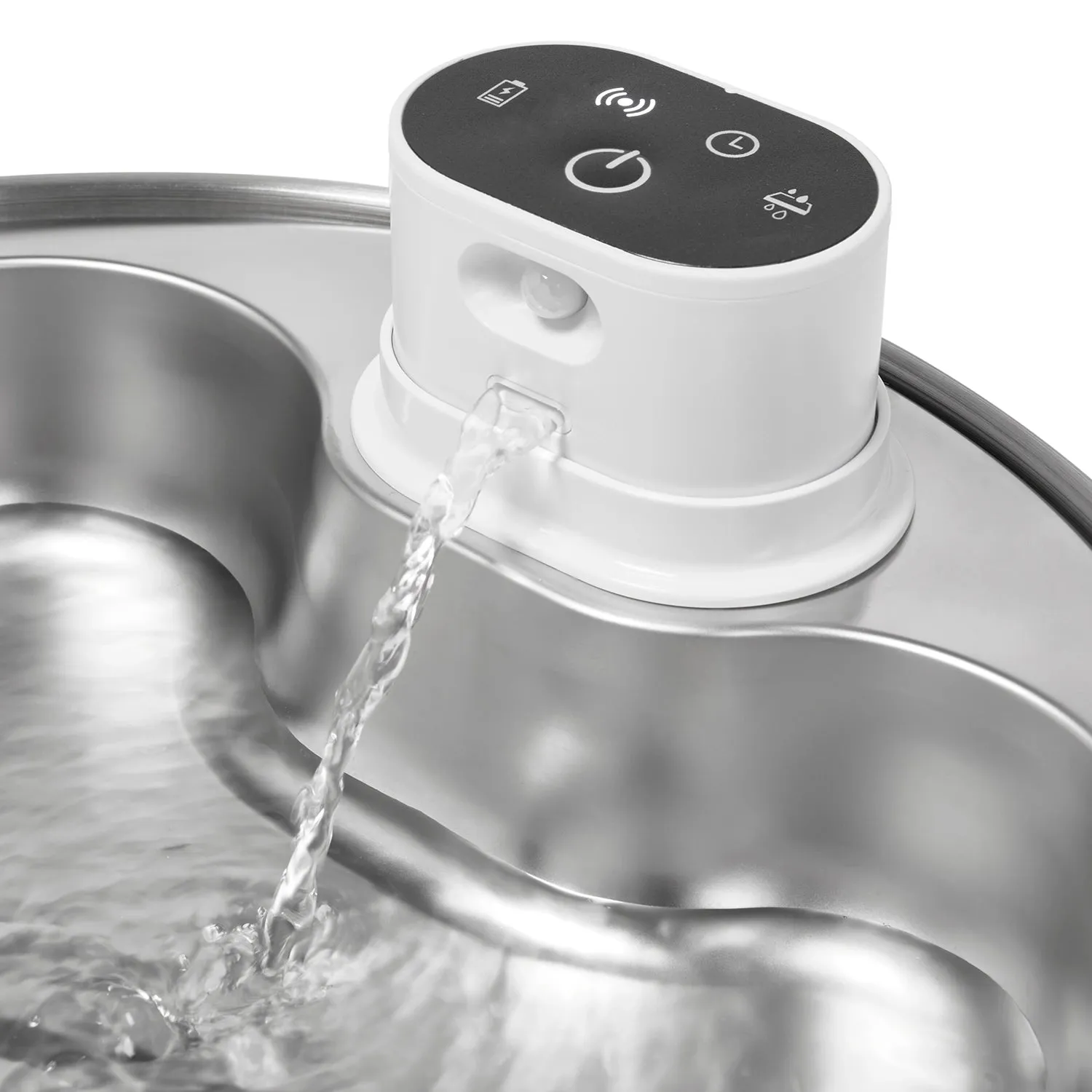 Dog Mate Trinkbrunnen Edelstahl 8 Liter kabellos
