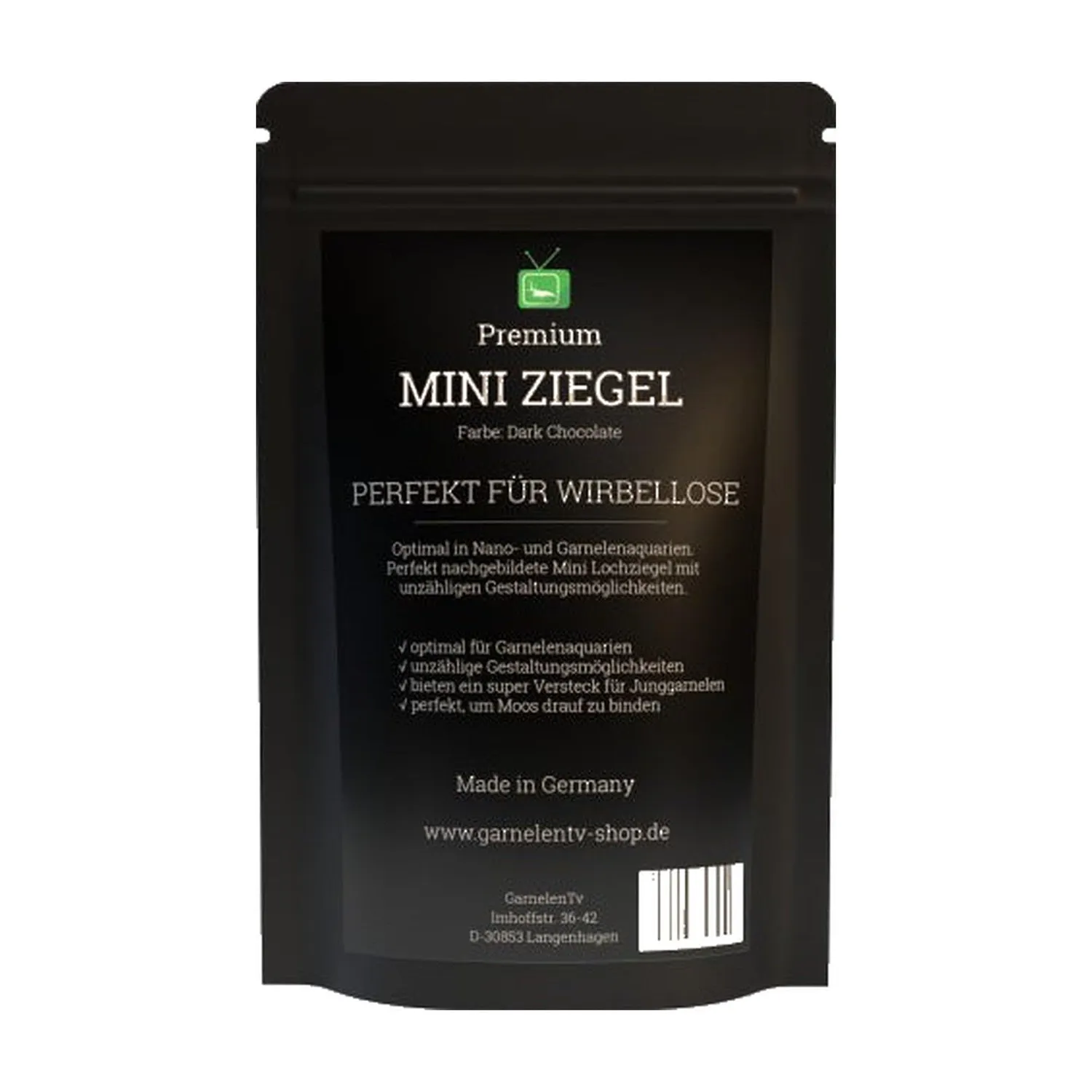 GarnelenTv Mini Ziegel Dark Chocolate Deko 8 Stück