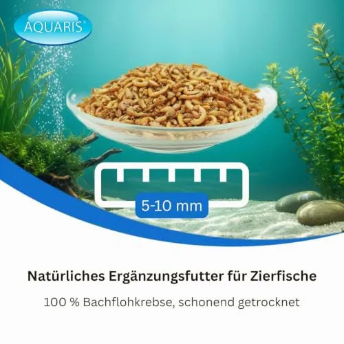 Aquaris Gammarus Fischfutter 25 g natürliche Bachflohkrebse