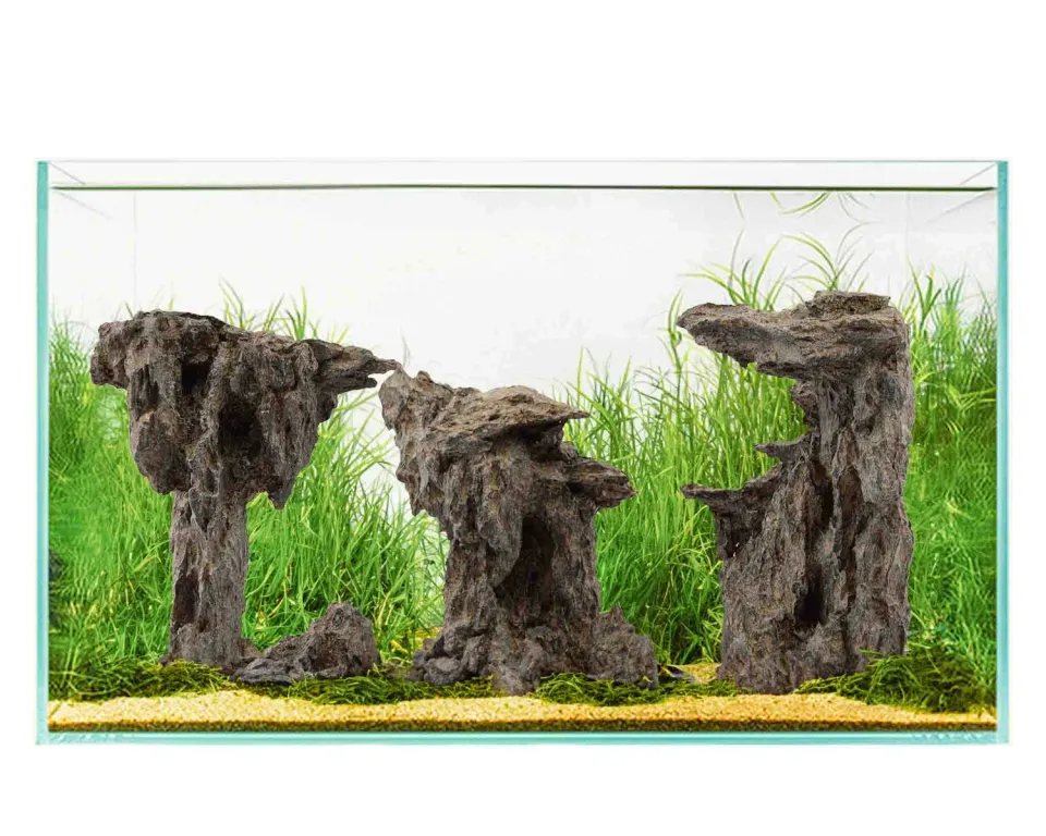 NatureHolic Ready to Scape The Temple Aquariendeko 4-teilig Harz