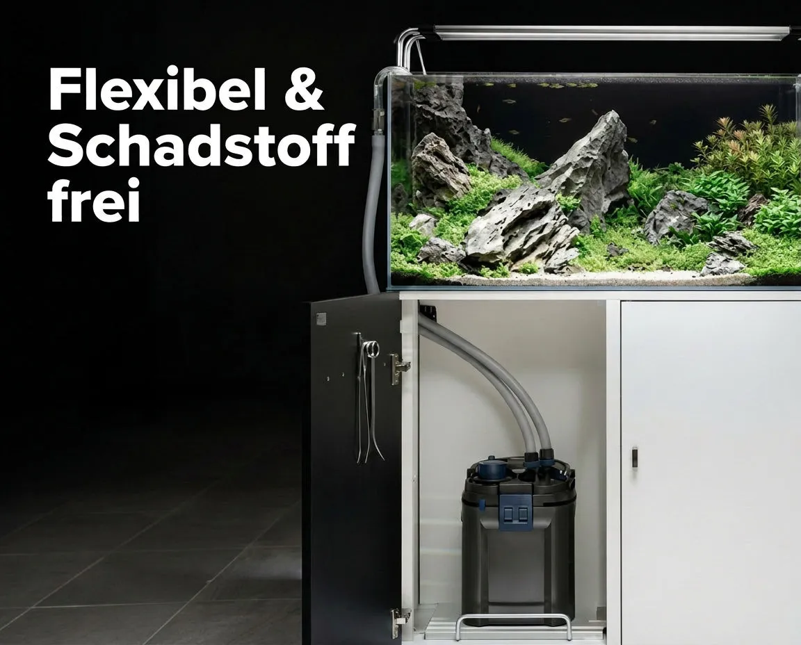 NatureHolic Silikon Aquarium Schlauch 12/16mm 3m mattgrau