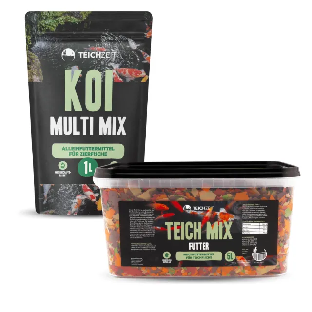 Teichzeit Koi Multi Mix Teichmix Futter Mix Set schwimmend