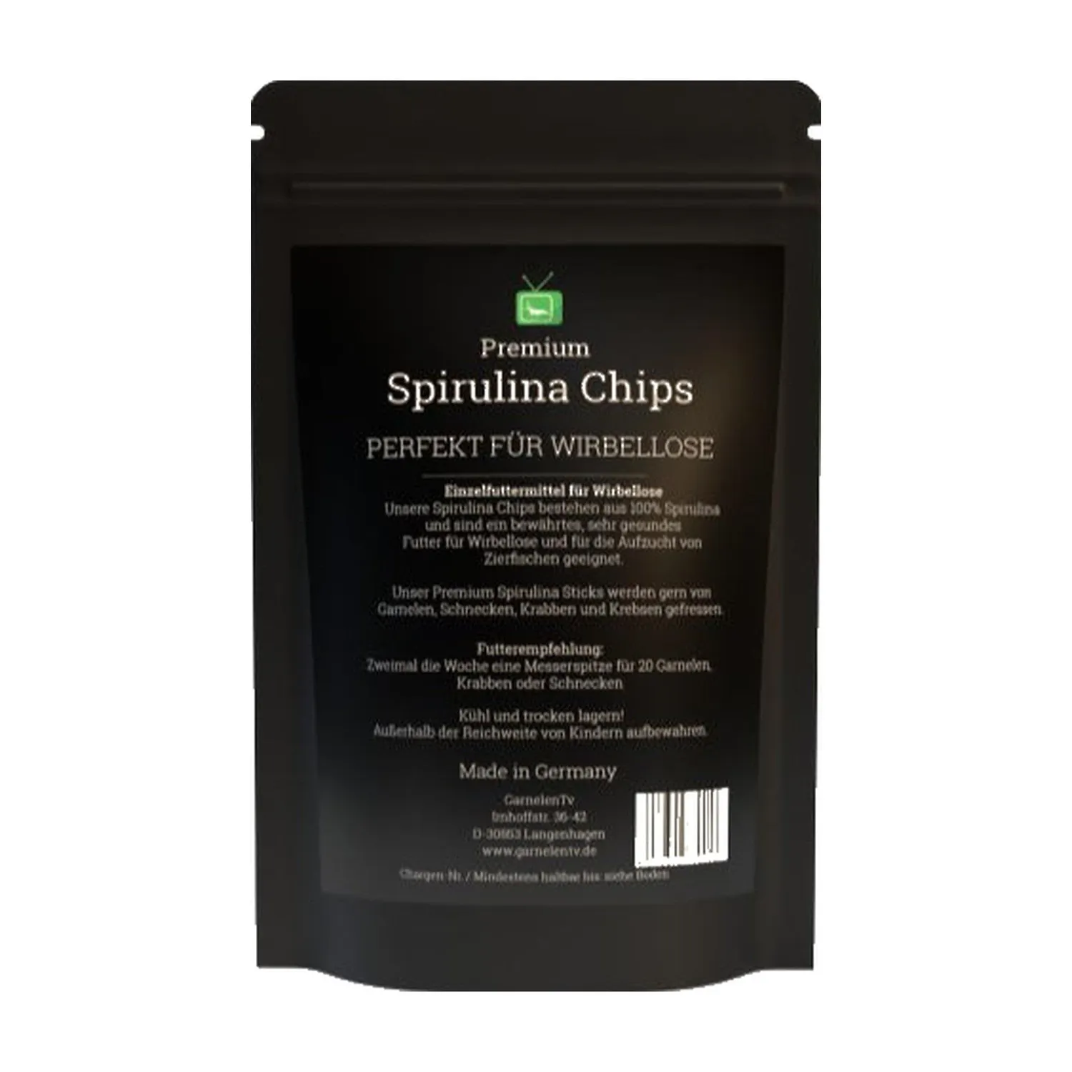 GarnelenTv Premium Spirulina Sticks Garnelenfutter 50g Algen