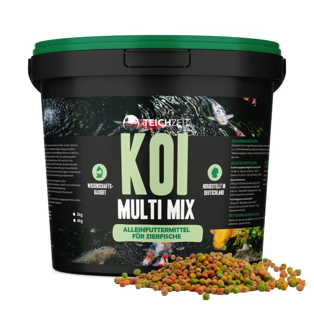 NatureHolic Teichzeit Koi Multi Mix Pellets 6mm Lachsöl 1L