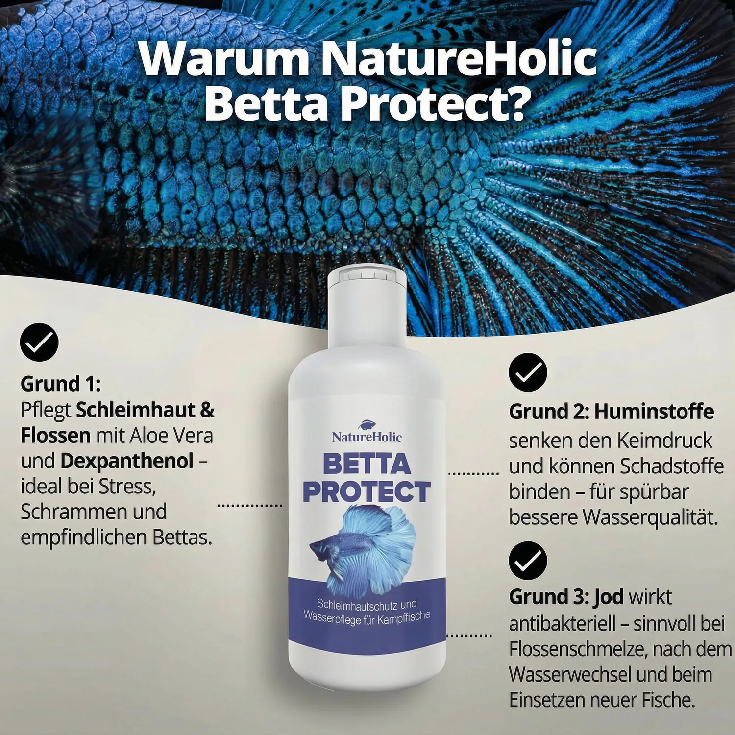 NatureHolic Betta Protect Wasseraufbereiter 125ml Aloe Vera