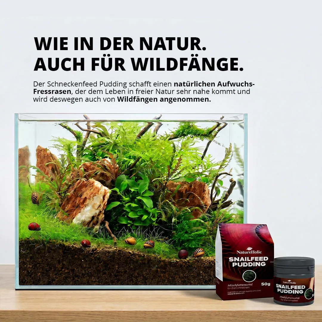 NatureHolic Schneckenfeed Pudding Schneckenfutter 50g Aufwuchs