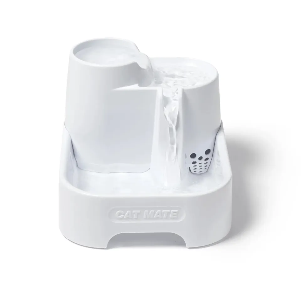 Cat Mate 335E Trinkbrunnen Weiß 2 Liter 3 Ebenen
