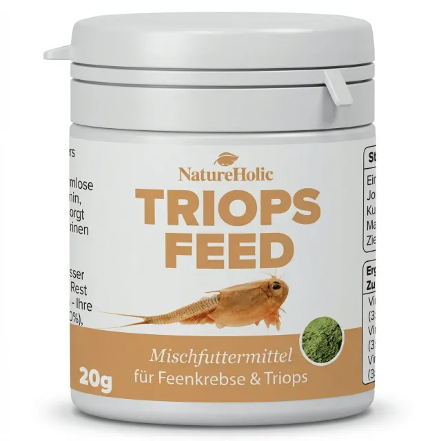 NatureHolic Triops Feed Triopsfutter 20g Insektenprotein